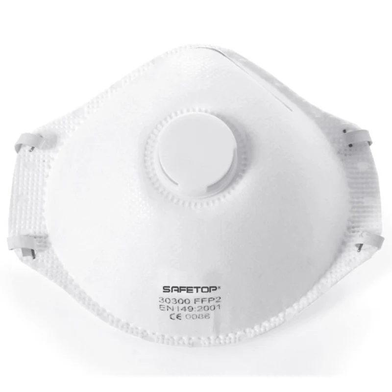 30300 - Mascarilla desechable Safetop FFP2 NR D preformada con válvula